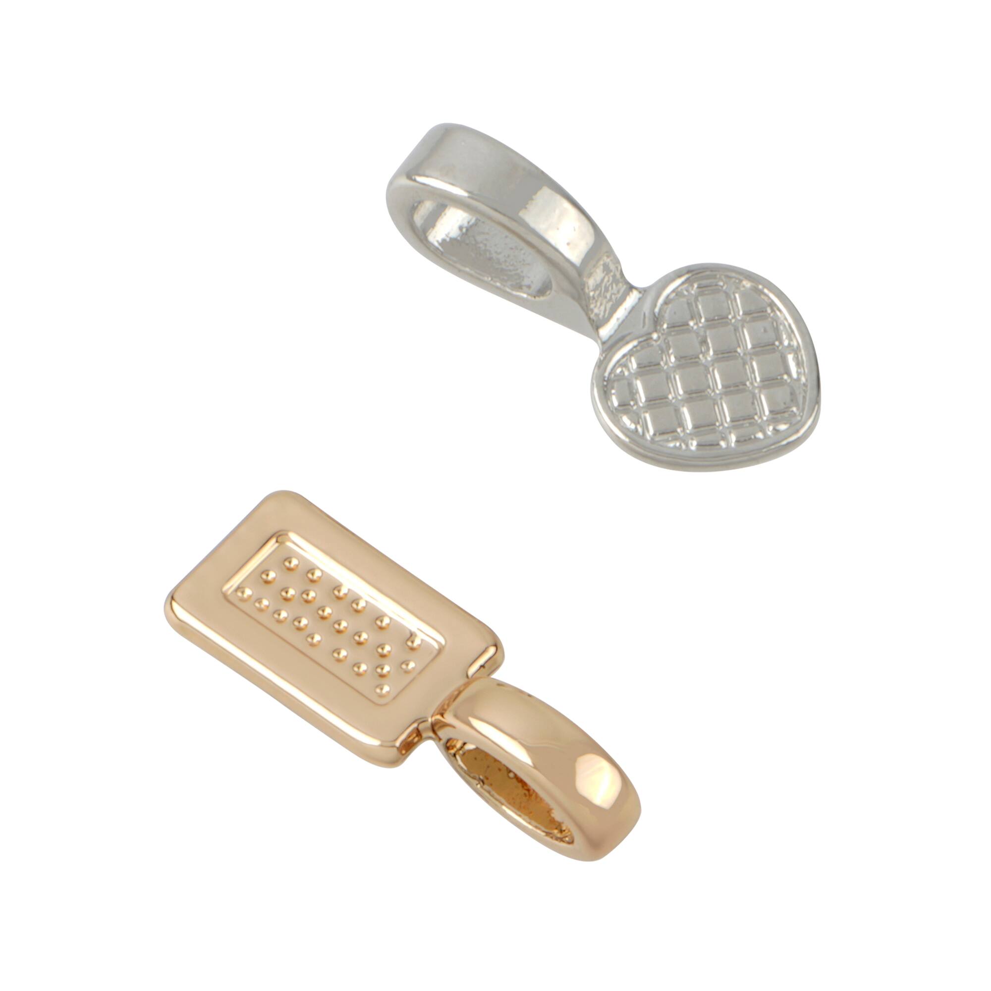 Gold & Rhodium Glue-On Bail Blanks Mix by Bead Landing™